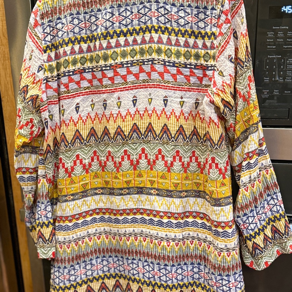 Multiples Multicolor Geometric Utility Shirt/Jacket - Picture 13 of 16